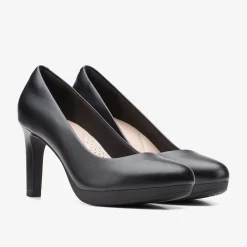 Clearance Ambyr Joy Black Leather Women Dress Shoes|Heels & Pumps