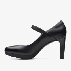 Hot Ambyr Shine Black Leather Women Dress Shoes|Heels & Pumps