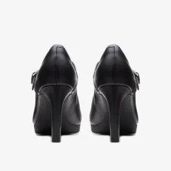 Hot Ambyr Shine Black Leather Women Dress Shoes|Heels & Pumps