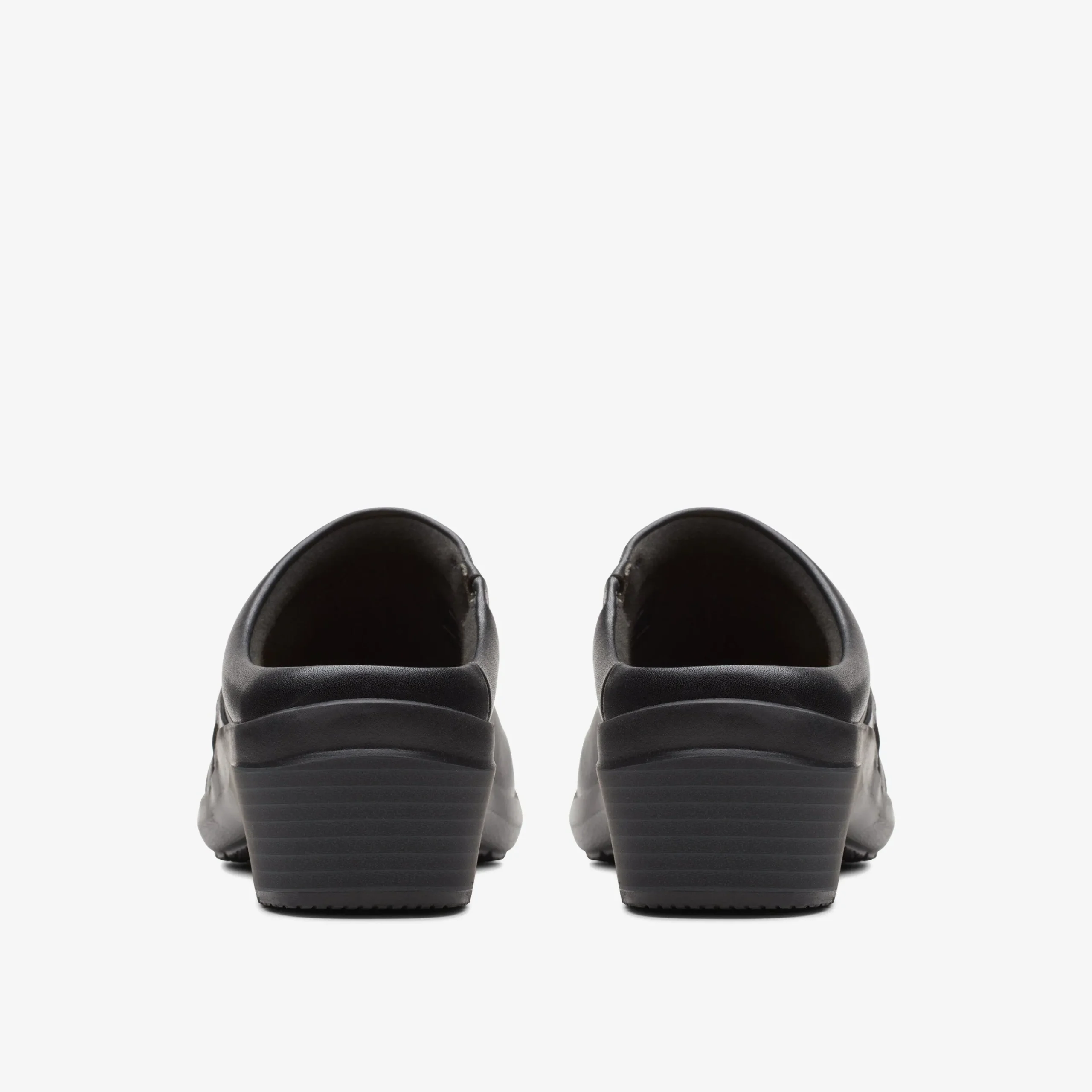 Hot Angie Mist Black Leather Women Clogs & Mules