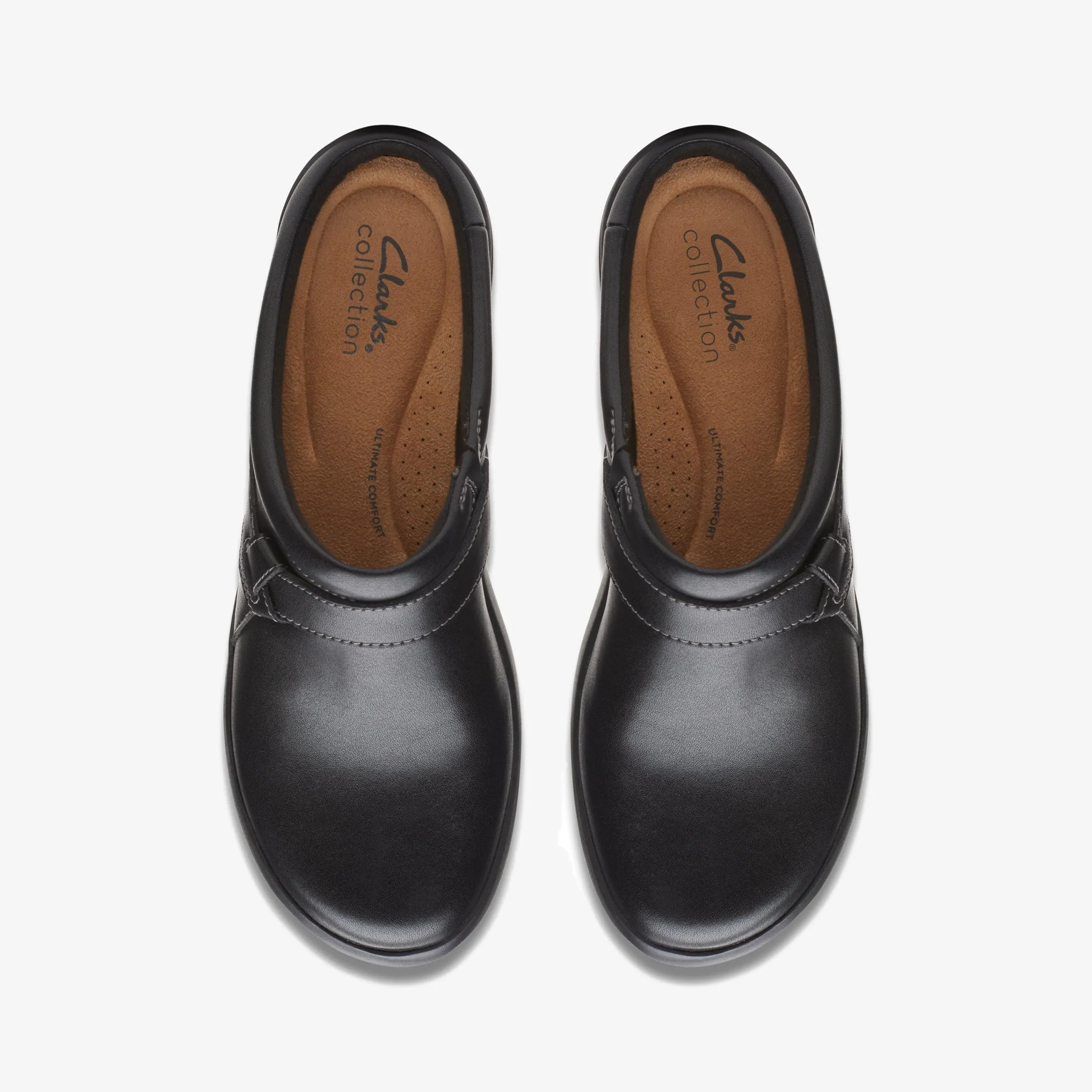 Hot Angie Mist Black Leather Women Clogs & Mules