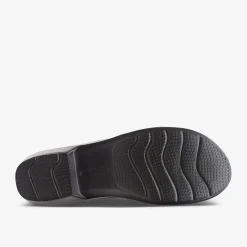 Hot Angie Pearl Black Leather Women Clogs & Mules