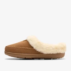 New Camelae Shine Tan Women Slippers|Slippers