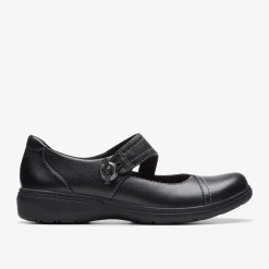 New Carleigh Jane Black Leather Women Slip-Ons|Clogs & Mules