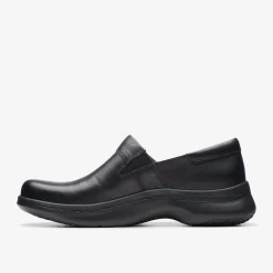 Sale Pro Gem Black Leather Women Slip-Ons|Clogs & Mules