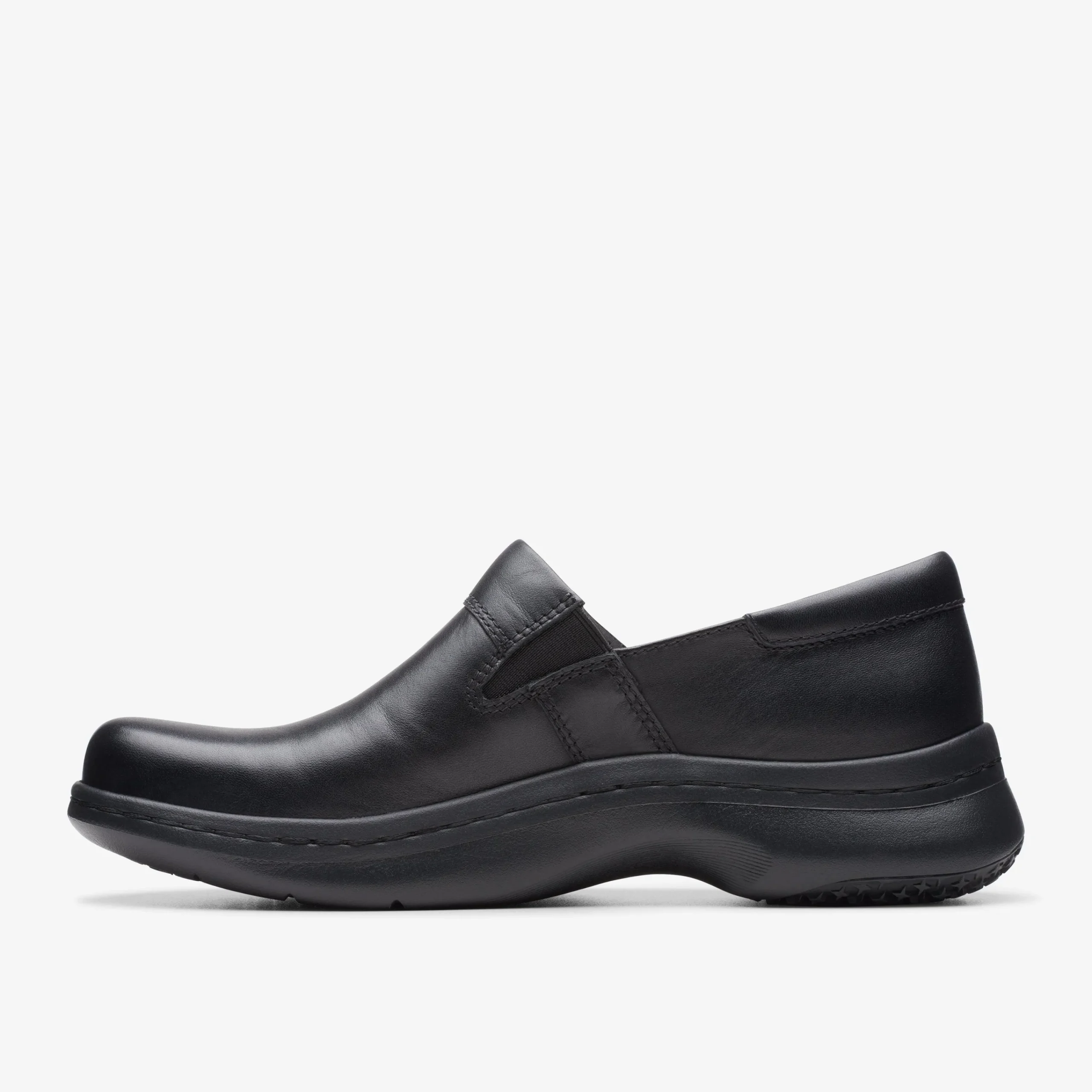 Sale Pro Gem Black Leather Women Slip-Ons|Clogs & Mules