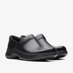 Sale Pro Gem Black Leather Women Slip-Ons|Clogs & Mules