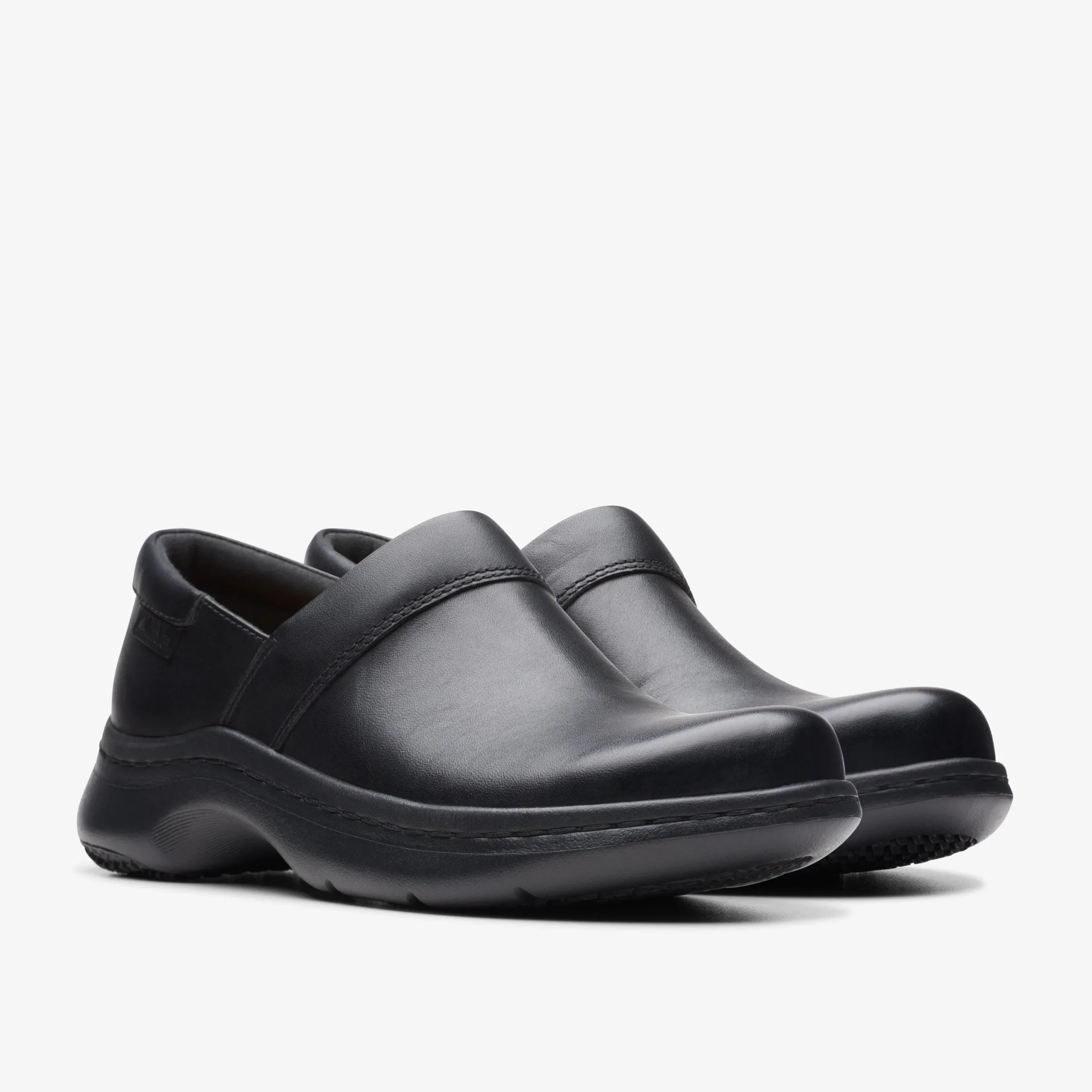 Sale Pro Gem Black Leather Women Slip-Ons|Clogs & Mules