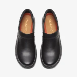 Sale Pro Gem Black Leather Women Slip-Ons|Clogs & Mules
