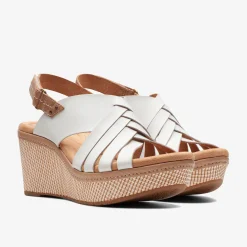 Outlet Elleri Grace White Leather Women Sandal Preview|Sandals & Flip Flops