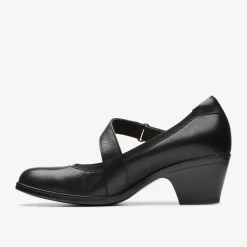Clearance Emily 2 Mabel Black Leather Women Mary Janes|Heels & Pumps