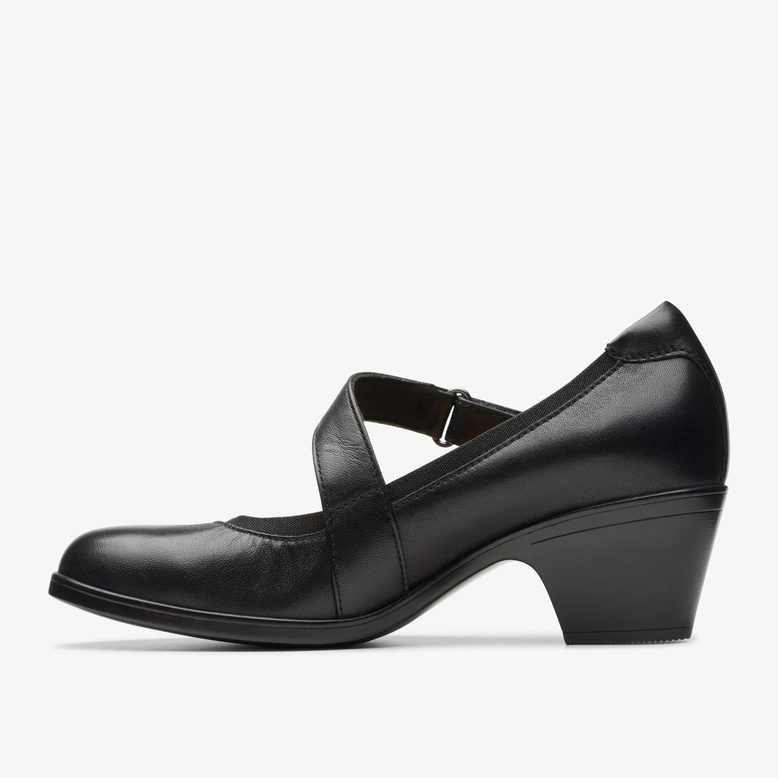 Clearance Emily 2 Mabel Black Leather Women Mary Janes|Heels & Pumps