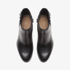 Sale Freva 85 Buckle Black Leather Women Boots & Booties|Dress Shoes