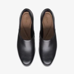Freva 55 Lily Black Leather Women Dress Shoes|Heels & Pumps