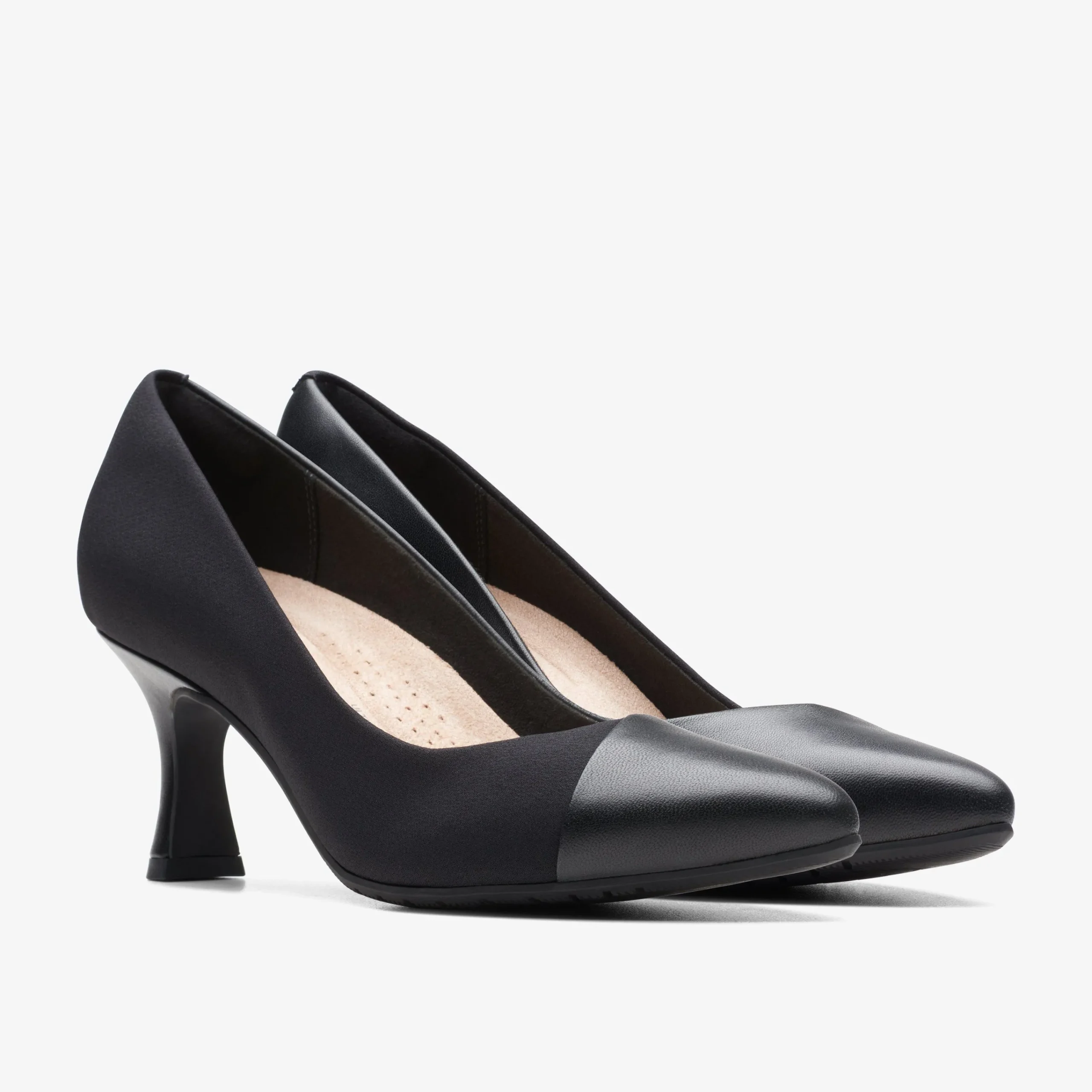 New Kataleyna Rose Black Leather Women Dress Shoes|Heels & Pumps