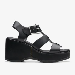 Outlet Manon Cove Black Leather Women Sandal Preview|Sandals & Flip Flops