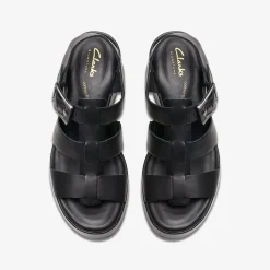 Outlet Manon Cove Black Leather Women Sandal Preview|Sandals & Flip Flops