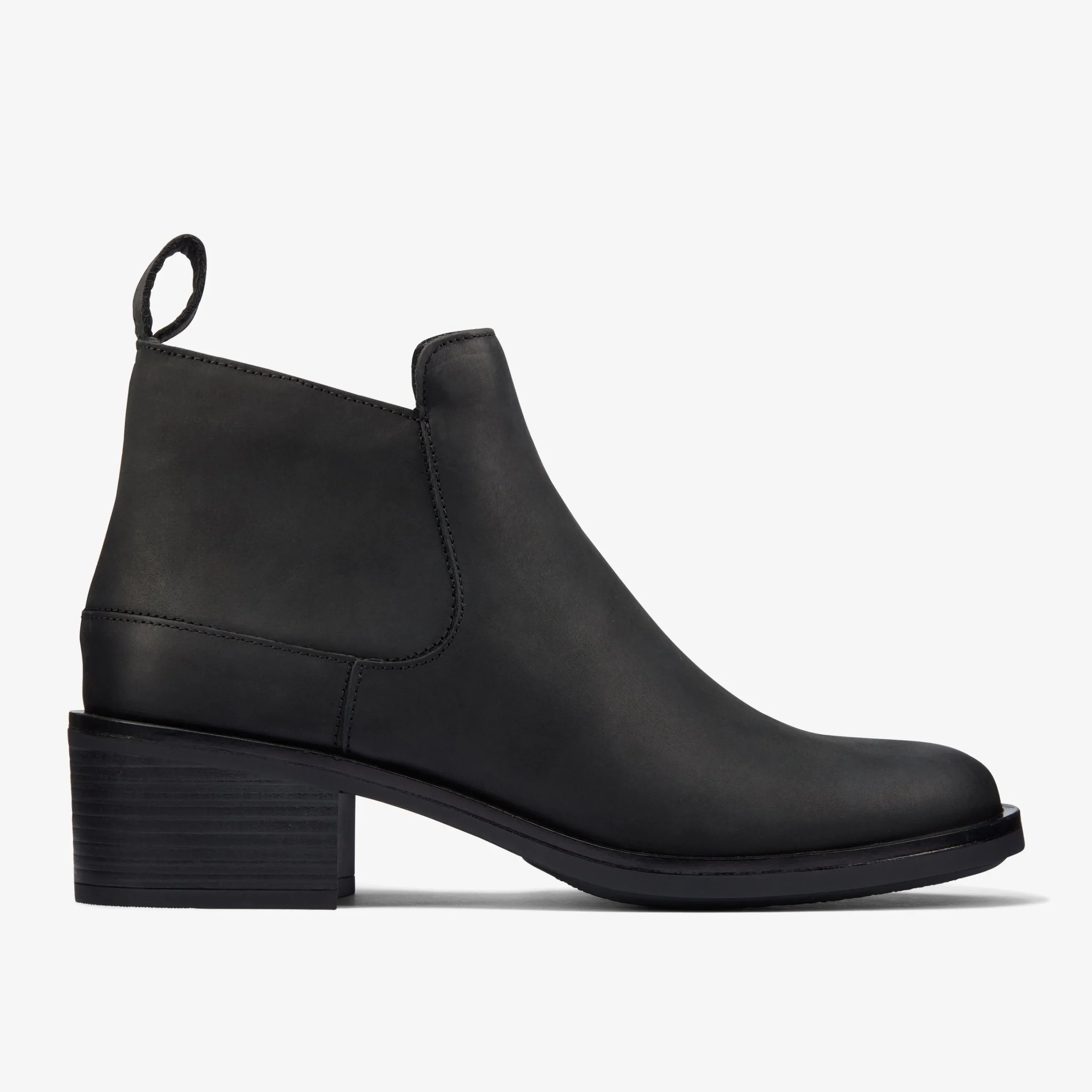 Memi Zip Black Leather Women Boots & Booties