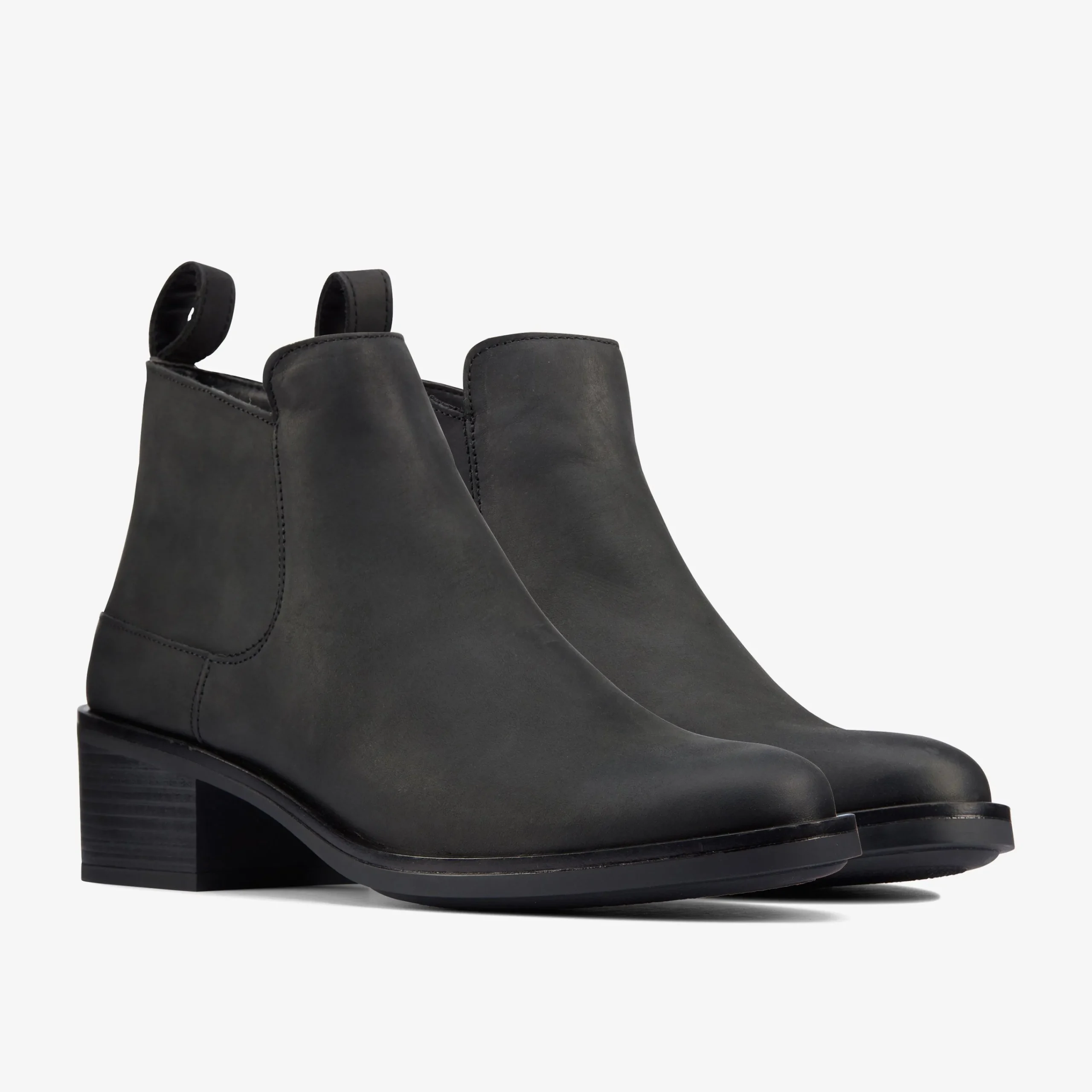 Memi Zip Black Leather Women Boots & Booties