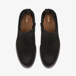 Memi Zip Black Leather Women Boots & Booties