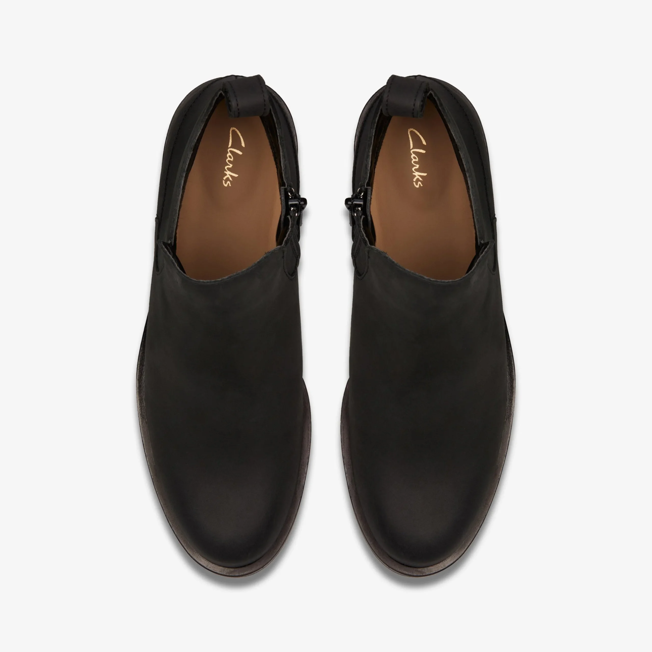 Memi Zip Black Leather Women Boots & Booties