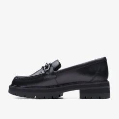 Orianna Bit Black Leather Women Trend Edit|Loafers & Oxfords