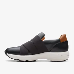 Online TIVOLI STRAP Black Leather Women Sneakers|Slip-Ons