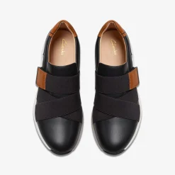 Online TIVOLI STRAP Black Leather Women Sneakers|Slip-Ons
