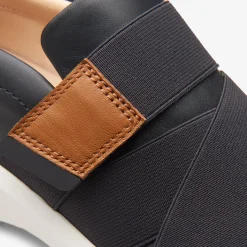 Online TIVOLI STRAP Black Leather Women Sneakers|Slip-Ons