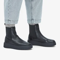Torhill Maple Black Leather Women Boots & Booties|Torhill Collection