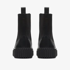 Torhill Maple Black Leather Women Boots & Booties|Torhill Collection