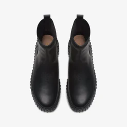 Torhill Maple Black Leather Women Boots & Booties|Torhill Collection