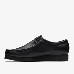Hot Wallabee Black Leather Wallabees|Wallabees