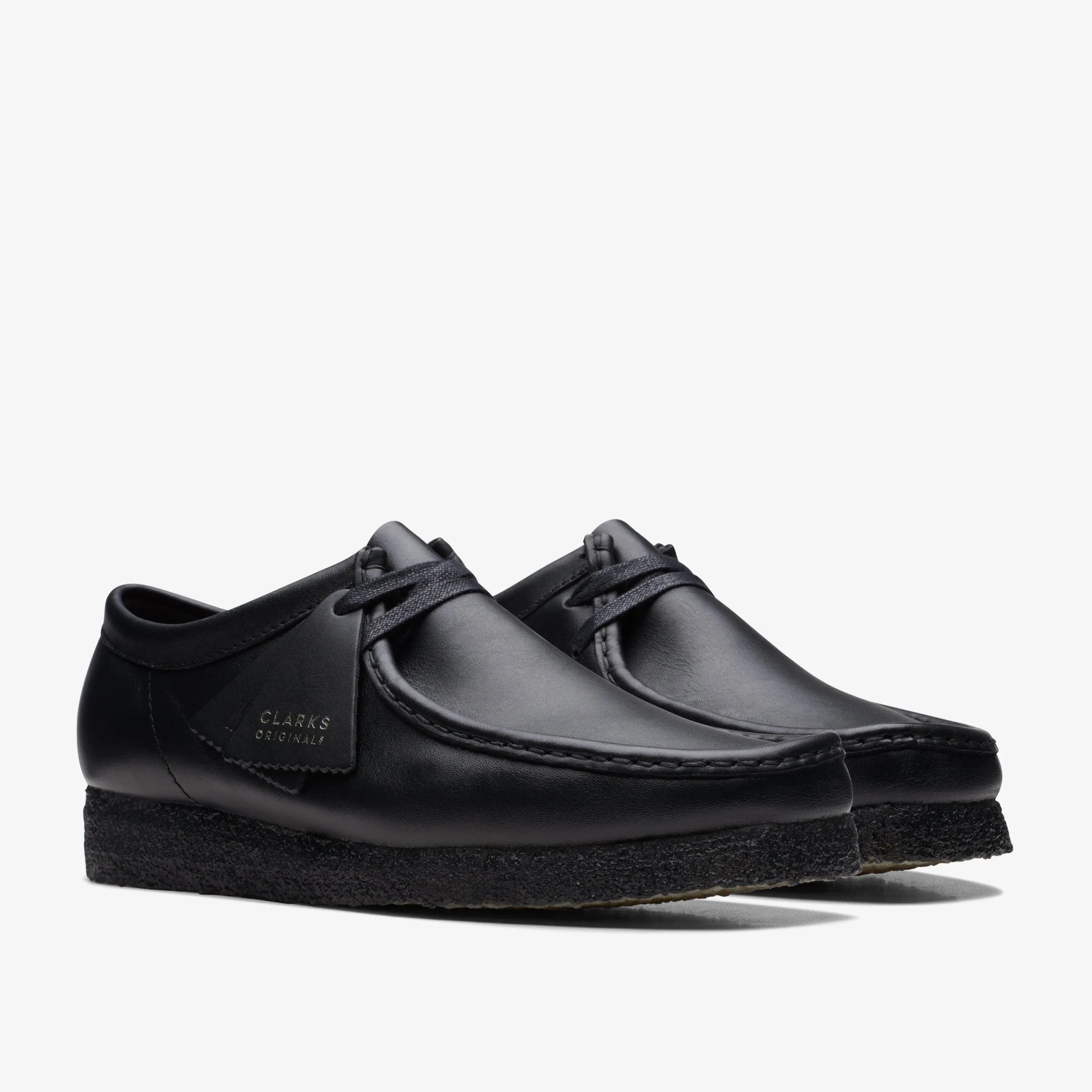 Hot Wallabee Black Leather Wallabees|Wallabees