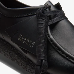Hot Wallabee Black Leather Wallabees|Wallabees