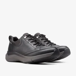 Sale Wave 2.0 Vibe Black Leather Sneakers