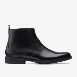 Best Whiddon Zip Black Leather Dress Shoes|Boots